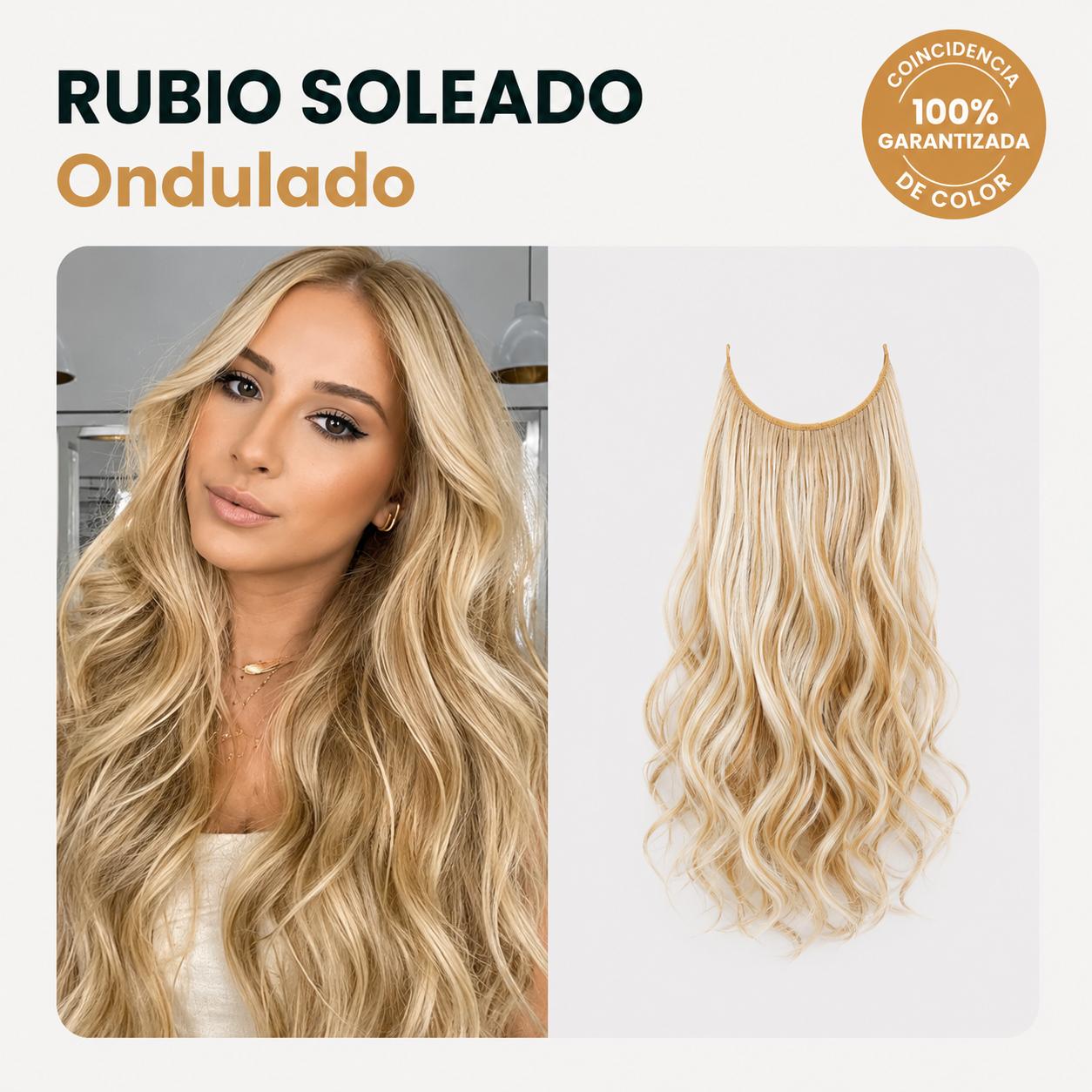 EXTENSIONES DE CABELLO MAYSON SEMI NATURAL | 1 EXTENSIÓN ONDULADA + 1 EXTENSIÓN LISA DE REGALO