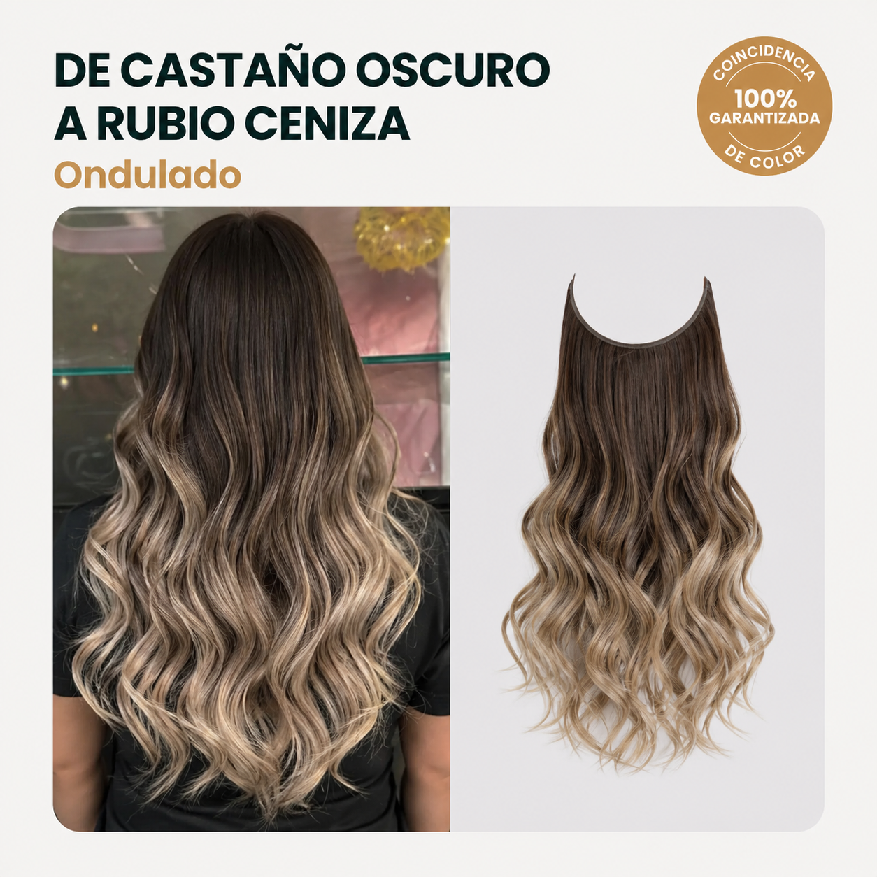 EXTENSIONES DE CABELLO MAYSON SEMI NATURAL | 1 EXTENSIÓN ONDULADA + 1 EXTENSIÓN LISA DE REGALO
